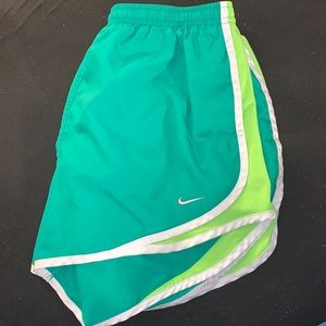 Green/lime green women’s Nike shorts
